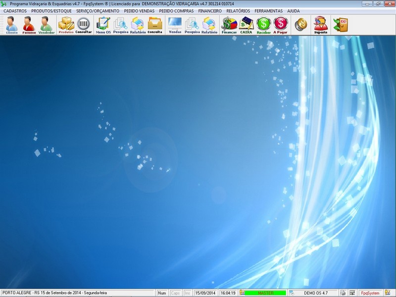 TELA DO PROGRAMA OS VIDRA�ARIA 4.7