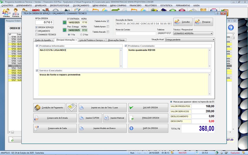 Programa OS Assist�ncia T�cnica 5.0 Plus