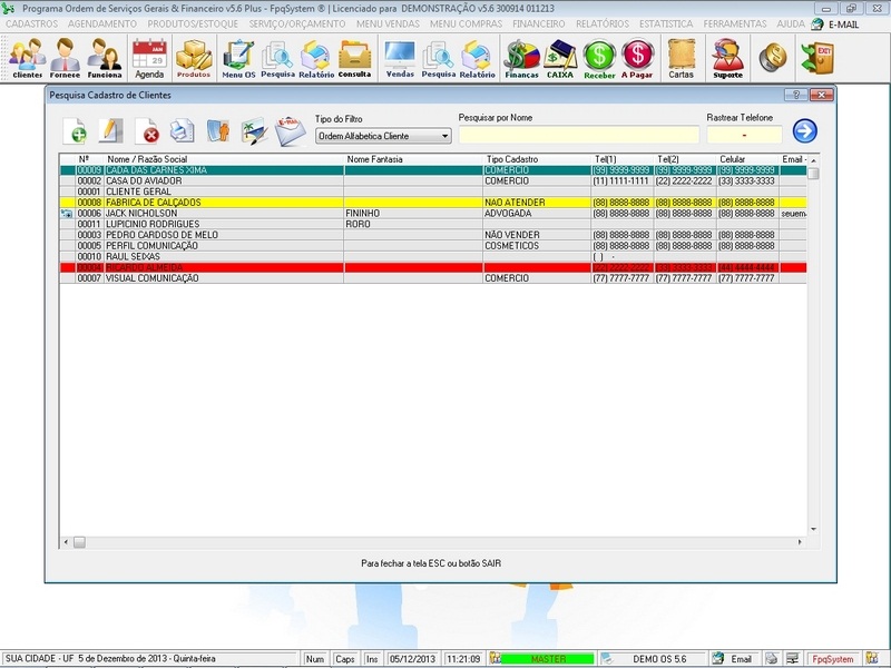 Imagens do Programa Servi�os Gerais v5.6 Plus