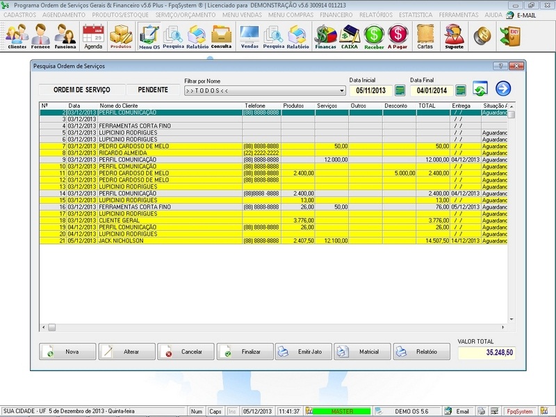 Imagens do Programa Servi�os Gerais v5.6 Plus