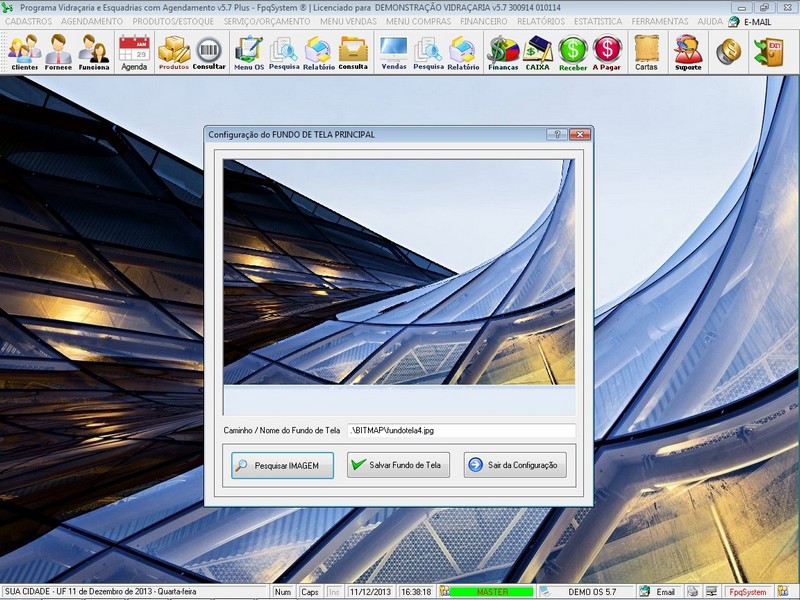 Imagens do Programa Vidra�aria e Esquadria v5.7 Plus