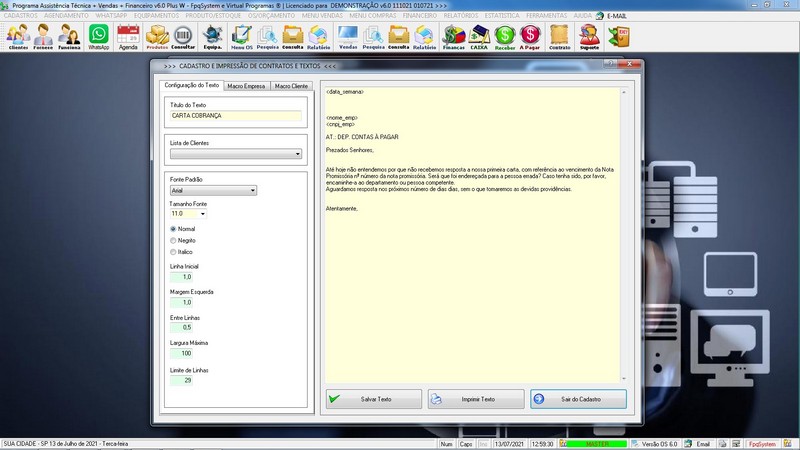 Programa OS Assist�ncia T�cnica 6.0 Plus