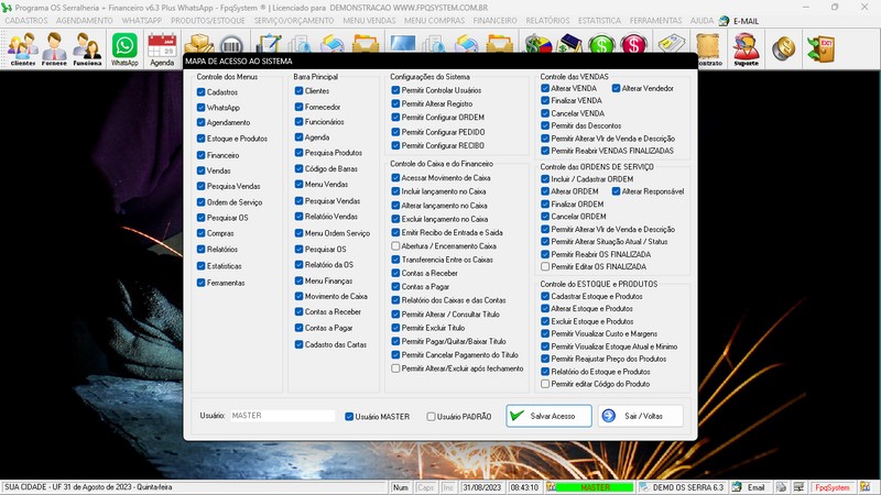 Imagem do Programa Serralheria, Agendamento e Financeiro 6.3 Plus
