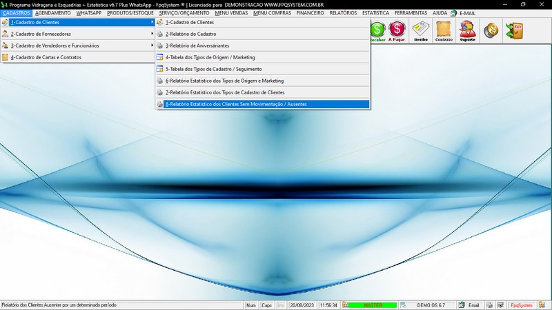 Imagens do Programa Vidra�aria e Esquadria v6.7 Plus