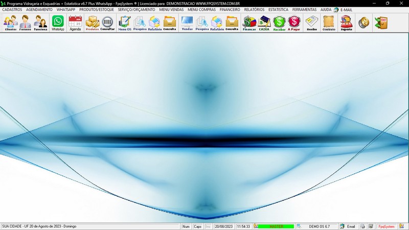 Imagens do Programa Vidra�aria e Esquadria v6.7 Plus