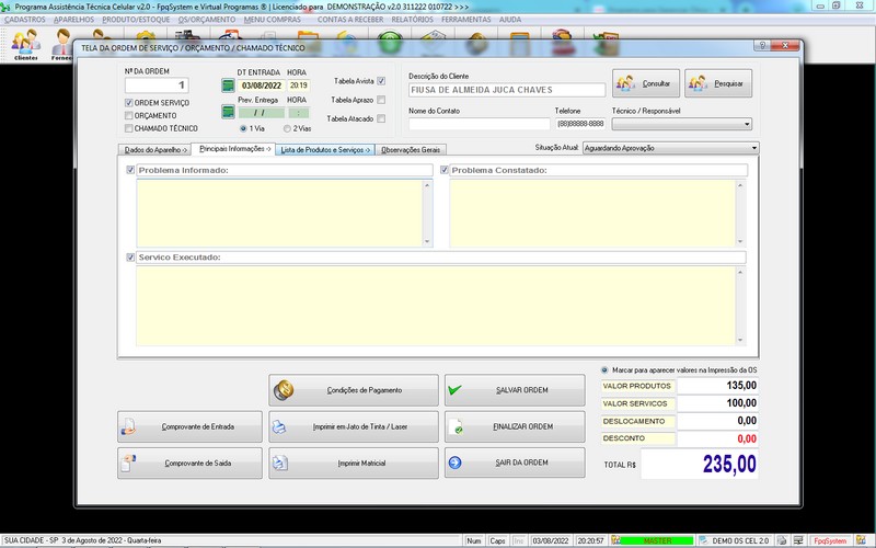 Programa OS Assist�ncia T�cnica para Celular 2.0 Plus