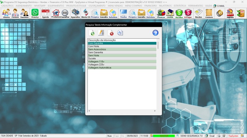 Programa OS Seguran�a Eletr�nica  7.0 Plus
