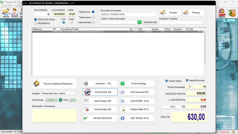 Programa OS Seguran�a Eletr�nica  7.0 Plus