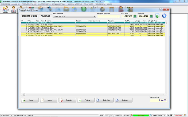 Programa OS Assist�ncia T�cnica para Refrigera��o 2.0 Plus