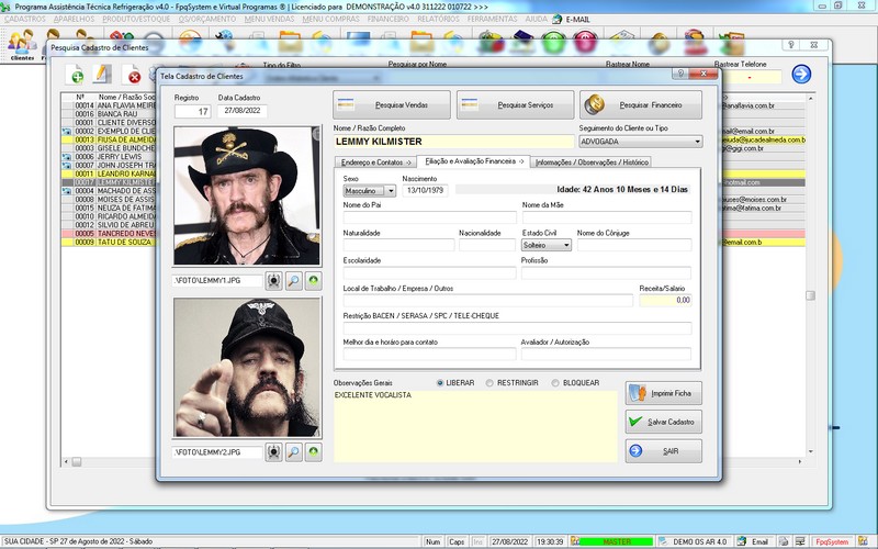 Programa OS Assist�ncia T�cnica para Refrigera��o 4.0 Plus