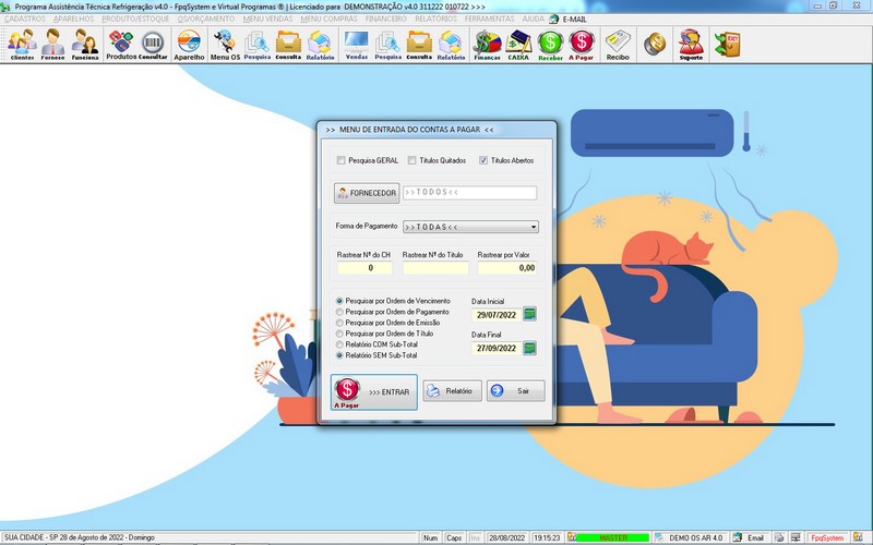Programa OS Assist�ncia T�cnica para Refrigera��o 4.0 Plus
