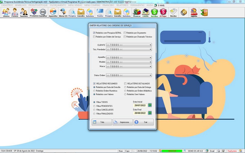 Programa OS Assist�ncia T�cnica para Refrigera��o 4.0 Plus