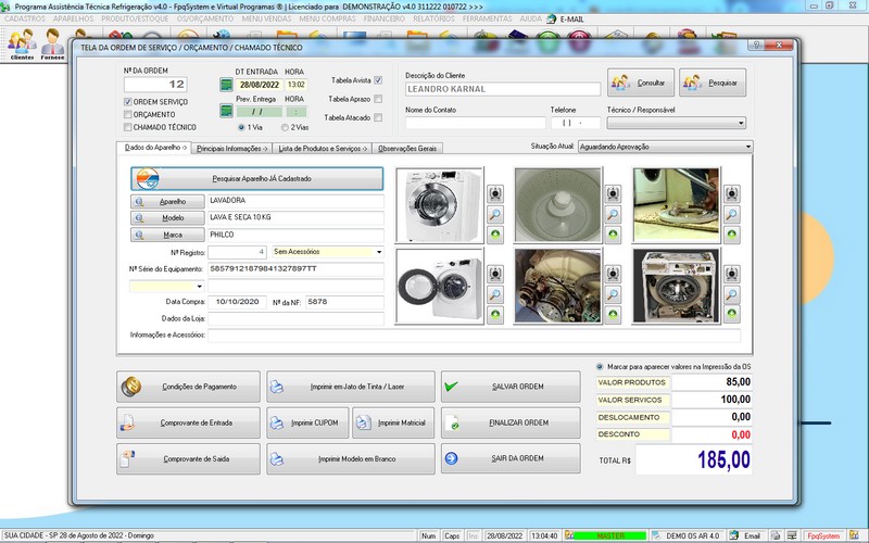 Programa OS Assist�ncia T�cnica para Refrigera��o 4.0 Plus