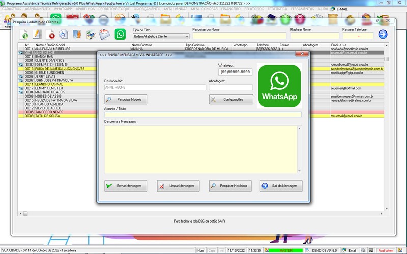 Programa OS Assist�ncia T�cnica para Refrigera��o 6.0 Plus