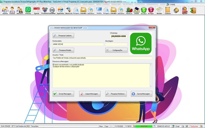 Programa OS Assist�ncia T�cnica para Refrigera��o 6.0 Plus