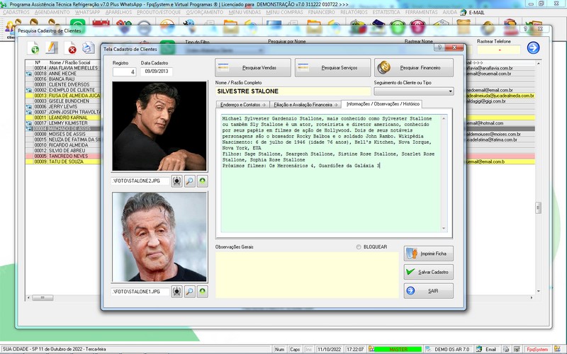 Programa OS Assist�ncia T�cnica para Refrigera��o 7.0 Plus
