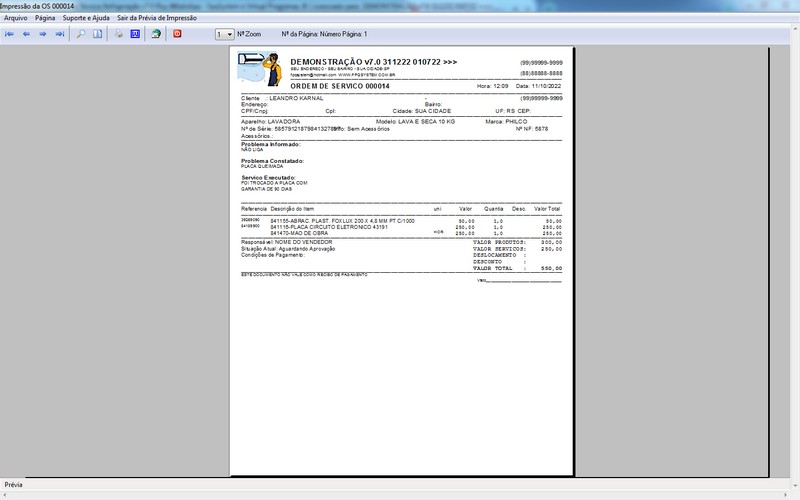 Programa OS Assist�ncia T�cnica para Refrigera��o 7.0 Plus
