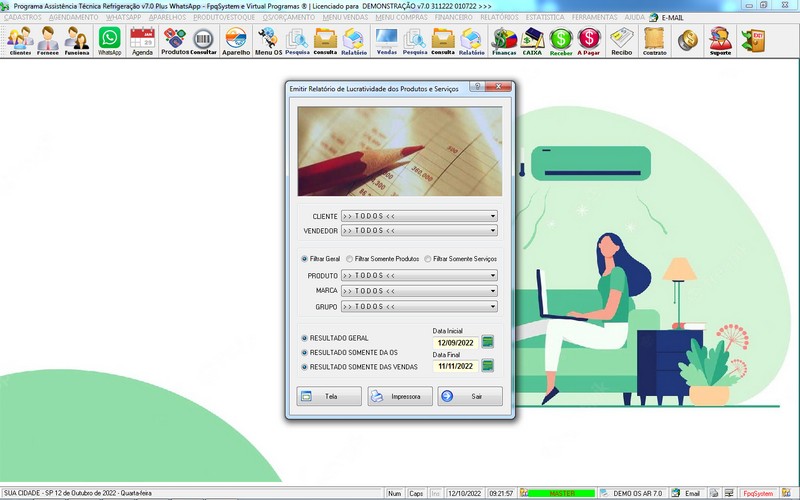 Programa OS Assist�ncia T�cnica para Refrigera��o 7.0 Plus