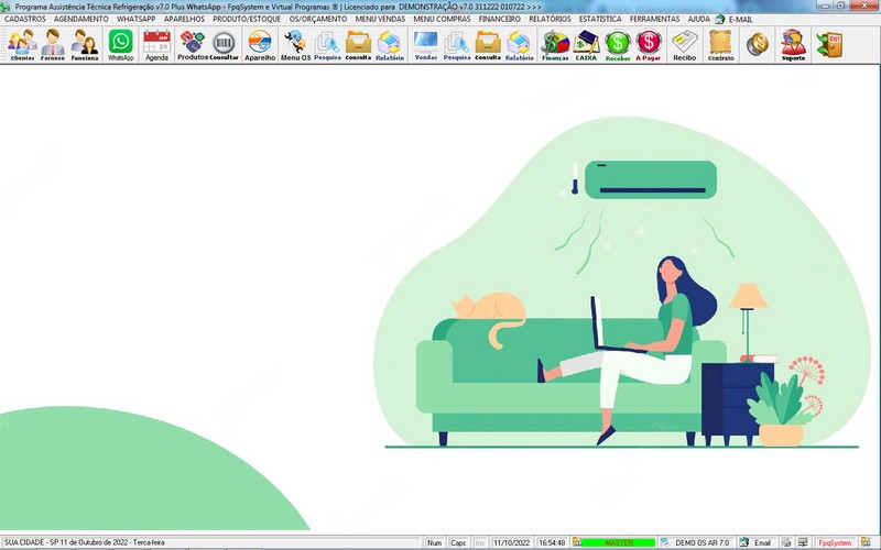 Programa OS Assist�ncia T�cnica para Refrigera��o 7.0 Plus